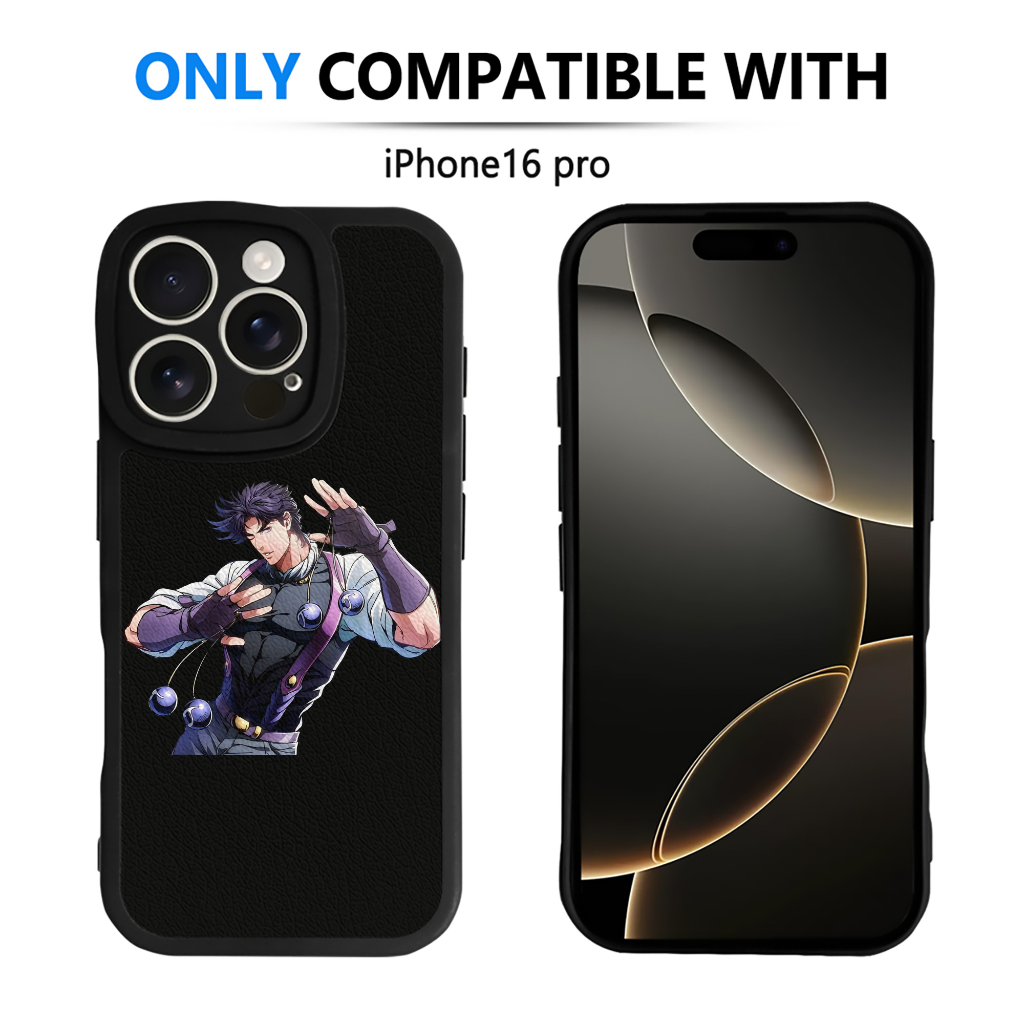 （画像用） ジョジョの奇妙な冒険 JoJo's Bizarre Adventure 【iPhone 16シリーズ対応】シリコンスマホケース（レザー調） 材質：シリコン